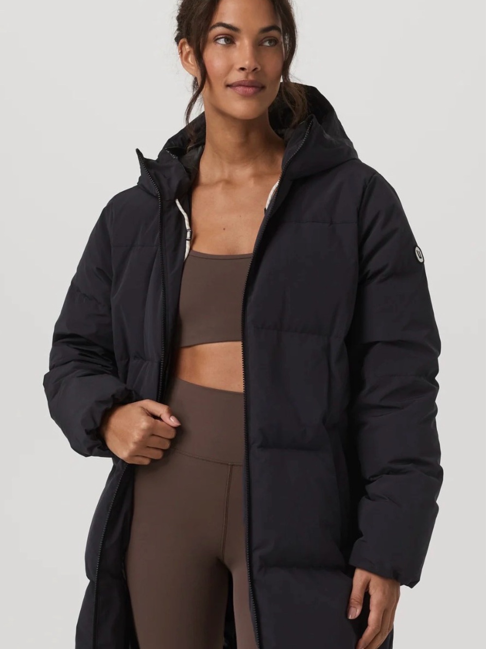 Vuori Mammoth Long Puffer Coat in Black - Women's Jacket size M